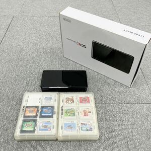 ♪【売り切り】Nintendo ニンテンドー3DS クリアブラックCTR-001+ソフトまとめ！テリワン マリオ3Dランド ペーパーマリオ マリカ7etc...