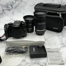 ◎【売り切り】Canon キャノン EOS Kiss X2デジタル一眼レフカメラ レンズセット 55-250mm 18-55mm 動作確認済み シャッター数12235_画像1