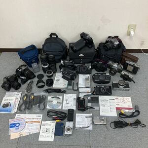 ♪【売り切り】ブランドカメラ大量まとめセット！Sony ソニー Canon キャノン kyocera 京セラ Konica コニカ etc... 現状品