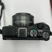 $【売り切り】Canon キヤノン EOS M3デジタルミラーレス一眼カメラ レンズセット　22mm 1:2STM 15-45mm 1:3.5-6.3IS STM 動作確認済み_画像6
