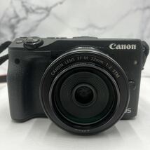 $【売り切り】Canon キヤノン EOS M3デジタルミラーレス一眼カメラ レンズセット　22mm 1:2STM 15-45mm 1:3.5-6.3IS STM 動作確認済み_画像2