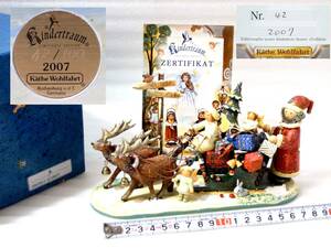 6◎ドイツ ケーテ・ウォルファルト 100/42 クリスマス 2007年 トナカイとサンタクロース 栞 オリジナル箱