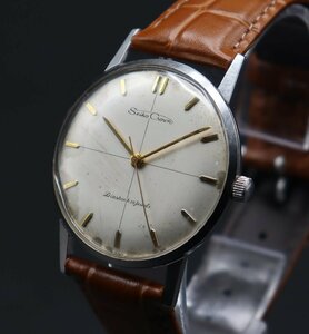 Seiko Crown セイコー クラウン 19石 手巻き J14036 クロスライン 1959年製造 新品革ベルト アンティーク メンズ腕時計