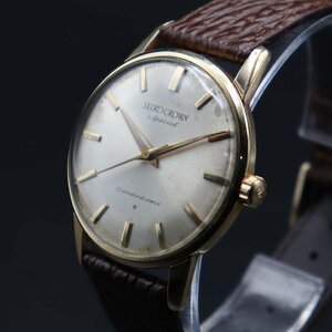 SEIKO CROWN Special セイコー クラウン スペシャル 15021E 手巻き 23石 SD文字盤 AGF80μケース 1960年代 新品革ベルト メンズ腕時計