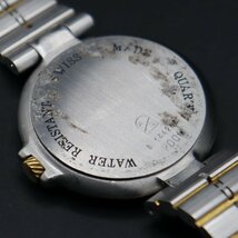 電池新品 Dunhill ダンヒル ミレニアム 12Pダイヤ クォーツ コンビカラー ブラック文字盤 スイス製 アンティーク 純正ブレス レディース_画像7