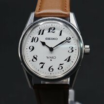 珍品 SEIKO WAKO セイコー 銀座和光 Wネーム 手巻き Cal.5740C 全数字 変わり文字盤 2針 カスタム品 1970年代 アンティーク メンズ腕時計_画像2