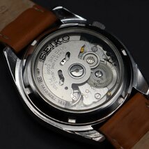 SEIKO 5 セイコー ファイブ 21石 自動巻き 7S26-01V0 Cal.7S26A 裏スケ ジャンク カスタム文字盤 デイデイト SEIKO社製尾錠 メンズ腕時計_画像8