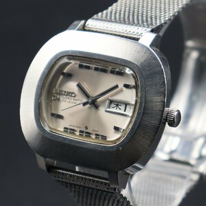 SEIKO LM セイコー ロードマチック 25石 自動巻き 5606-5010 TVスクリーン型 1969年 動作品ジャンク デイデイト 純正ブレス メンズ腕時計