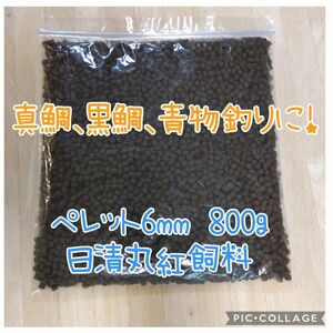 【6mmサイズ】釣り用配合飼料 ペレット800g　送料無料 追跡補償あり 高栄養飼料 熱帯魚 錦鯉