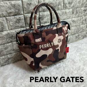 1円〜 PEARLY GATES パーリーゲイツ カートバッグ ハンドバッグ ラウンドバッグ PG89 カモフラ 迷彩 ゴルフ bag LOGO 刺繍