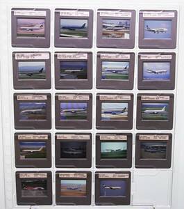 ■2000年前後 AIRLINE スライド アジア 19枚 BOEING 35mm リバーサルフィルム HCLマウント ボジ 飛行機 民間機 Velvia/Provia/Kodachrome