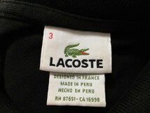 “LACOSTEラコステ”【オーセンティックロングスリーブポロシャツ 】◆3サイズ(SMサイズ程)ブラック_画像5