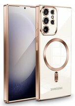 f211 Galaxy S22 Ultra 用 ケース クリア メッキ加工 ワイヤレス充電 TPU ソフト ギャラクシー S22 ウルトラ 用スマホケース_画像1