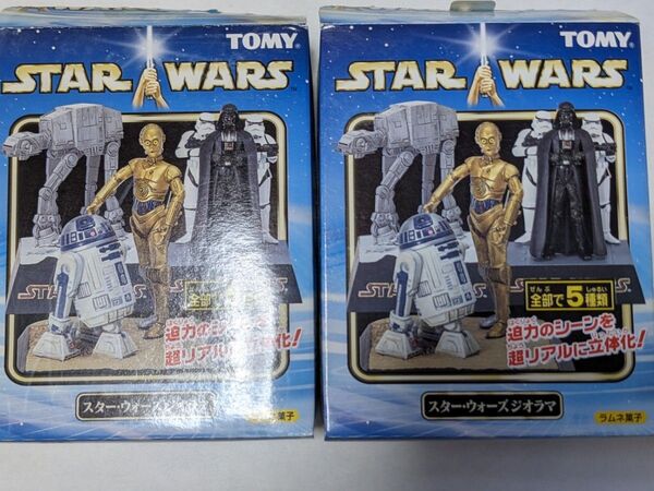 トミー スターウォーズ ジオラマフィギュア より2種 TOMY STARWARS ミレニアムファルコン Xウィングファイター