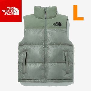 【韓国限定】THE NORTH FACE nuptse vest カーキ L