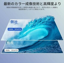 小型 プロジェクター 家庭用 13000L 卓上三脚付 1080P フルHD対応 Bluetooth5.2 ホームシアター 天井投影 軽量 天井吊り可 新品未使用_画像3