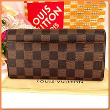 ルイヴィトン ダミエ LOUIS VUITTON ポルトフォイユ サラ 長財布 二つ折り財布 新型　MI4189_画像2