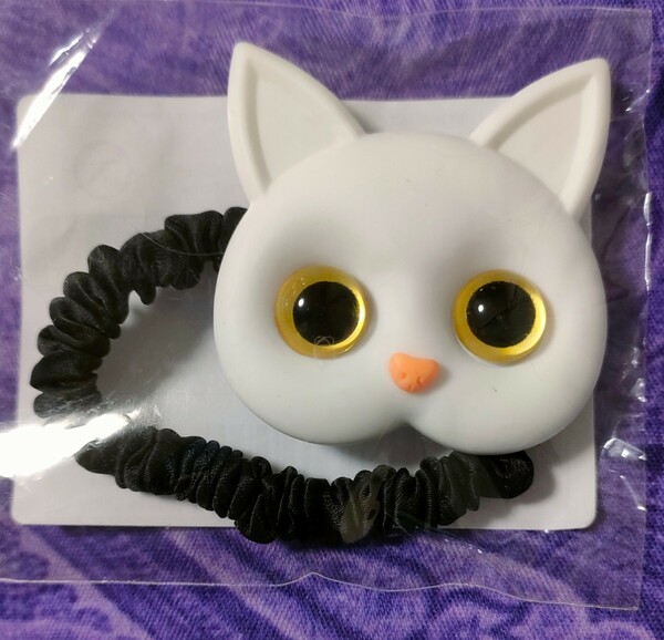 【新品・未使用】ヘアロープ　白猫