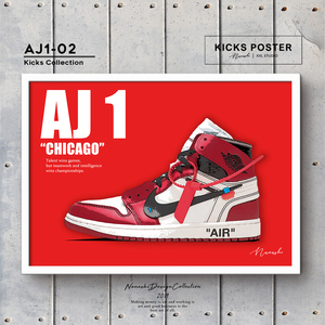 AJ1 エアジョーダン1 ハイ シカゴ CHICAGO キックスポスター 送料無料 AJ1-02