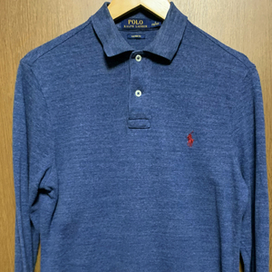 S(170/92A) Polo Ralph Lauren ポロ ラルフローレン 鹿の子 長袖ポロシャツ ネイビー霜降り