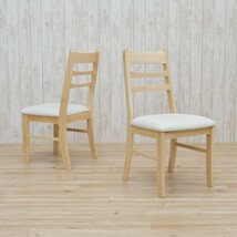 ダイニングチェア クリア塗装 2脚セット クリアナチュラル色 kurosu-ch-371cn 木製 カフェ風 完成品 椅子 アウトレット 8s-1k-190 nk hr_画像7