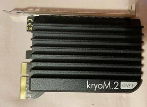 【美品】aquacomputer kryo M.2 evo M.2 SSD用 PCIex4スロット接続アダプター
