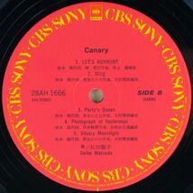 ■松田聖子｜Canary（カナリー） ＜LP 1983年 日本盤＞8thアルバム 「瞳はダイアモンド」収録 撮影：篠山紀信_画像7