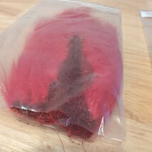 バックテール 2個セットbucktail Fl.RED レッド 赤kelly green グリーン 緑 ストリーマー フライマテリアル フライタイイング ウィング材_画像4