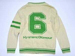 HYSTERIC GLAMOUR 90s vintage original SCHOOL CARDIGAN / ヒステリックグラマー コットン ニット カーディガン アーカイブ レディース