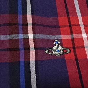 Vivienne Westwood MAN CHECK SHIRT 46 size / ヴィヴィアンウエストウッド マン チェックシャツ オーブ刺繍 メンズの画像6