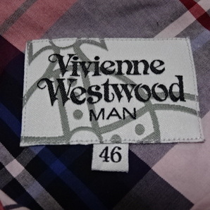 Vivienne Westwood MAN CHECK SHIRT 46 size / ヴィヴィアンウエストウッド マン チェックシャツ オーブ刺繍 メンズの画像8