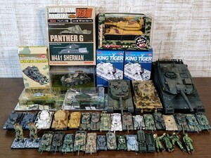 【ジャンク】戦車プラモデル 模型 ワールドタンクミュージアム マイクロアーマー等 まとめてセット/大量/ジオラマ/歩兵/ミリタリー/将校/他