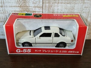 ヨネザワ ダイヤペット 1/40 ホンダ プレリュード 2.0si 4WS仕様 ミニカー☆当時物☆絶版☆HONDA☆日本製☆アガツマ☆ホワイト