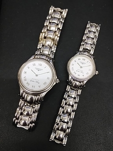 #14306【 LONGINES Golden Wing / L3 605 4 / L3 105 4 ペアウォッチ 】ロンジン / コマ有 / クオーツ / ジャンク / 現状品 /