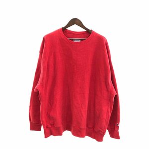 Champion チャンピオン オーセンティック スウェット トップス 大きいサイズ カジュアル レッド (メンズ 3XL) 中古 古着 P6914