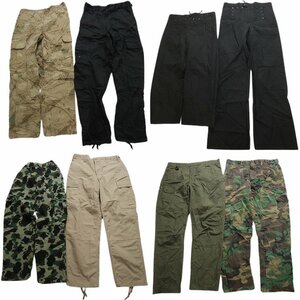 古着卸 まとめ売り フィールドパンツ 民間品 ミリタリー 8枚セット (メンズ M /L /36 /38 ) カーゴパンツ セーラー UM2 MR3942 1円スタート