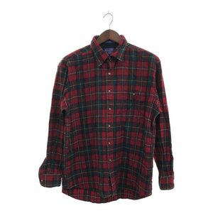 PENDLETON ペンドルトン ウール チェック 長袖シャツ トップス アメカジ レッド (メンズ XL) 中古 古着 P7750