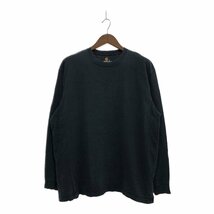 Carhartt カーハート ロゴ 長袖Ｔシャツ トップス カジュアル ワーク 袖プリント ブラック (メンズ XL) 中古 古着 P7060_画像1