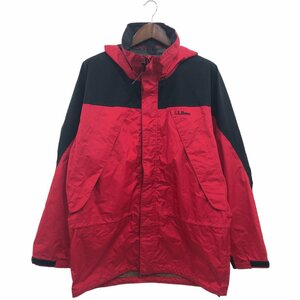 90年代 L.L.Bean エルエルビーン MOUNTAIN GUIDE GORE-TEX ゴアテックス マウンテンパーカー 防水 レッド (メンズ L) 中古 古着 P7092