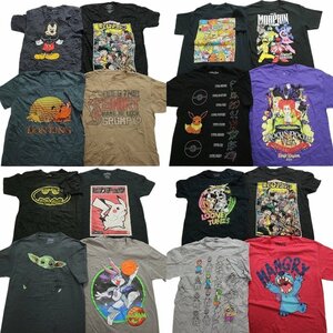 古着卸 まとめ売り キャラクター 半袖Tシャツ 16枚セット (メンズ M ) ポケモン 僕のヒーローアカデミア TS10 MR4732 1円スタート