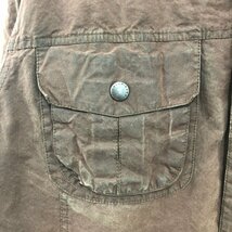 Barbour バブアー DAUNTLESS オイルドジャケット アウター ユーロ ブラウン (メンズ XXL) 中古 古着 P6554_画像4