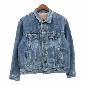 90年代 カナダ製 Levi's リーバイス 75506-0412 デニム トラッカージャケット アウター アメカジ ブルー (メンズ 46) 中古 古着 P7261