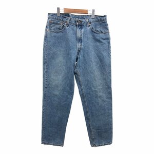 90年代 USA製 Levi's リーバイス 555 ストレート デニムパンツ ボトムス アメカジ 大きいサイズ ブルー (メンズ 38/32) 中古 古着 P7264