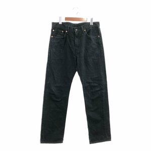 Levi's リーバイス 505 後染め テーパード ブラック デニムパンツ ボトムス アメカジ ブラック (メンズ 32×32) 中古 古着 P7320