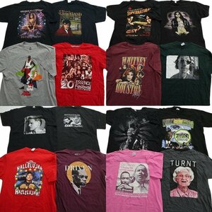 古着卸 まとめ売り 音楽・バンド 半袖Tシャツ 16枚セット (メンズ XL ) オバマ マイケルジョーダン TS21 MR5025 1円スタート