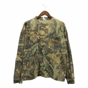 UNKNOWN クルーネック 長袖Ｔシャツ リアルツリーカモ (メンズ XL) P2923 1円スタート