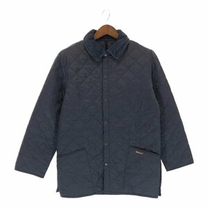 Barbour バブアー キルティング ジャケット 刺ロゴ ネイビー (メンズ M) P3162 1円スタート