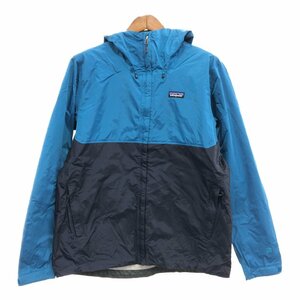 patagonia パタゴニア トレントシェルジャケット h2no アウター アウトドア 防水 キャンプ ブルー (メンズ L) 中古 古着 P7530