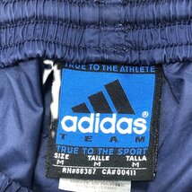 90年代 adidas アディダス ナイロン トラックパンツ サイドジップ ネイビー (メンズ M) P2652 1円スタート_画像5