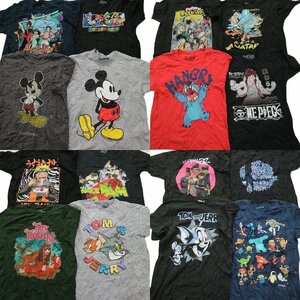 古着卸 まとめ売り キャラクター 半袖Tシャツ 16枚セット (メンズ M ) トムとジェリー ナルト ディズニー TS10 MR5312 1円スタート